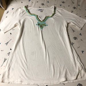 Old Navy 3/4 Sleeves White Blouse